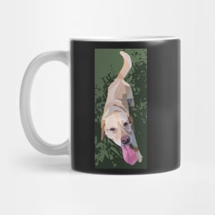 Cute Yellow Lab Geometric Dog Mug